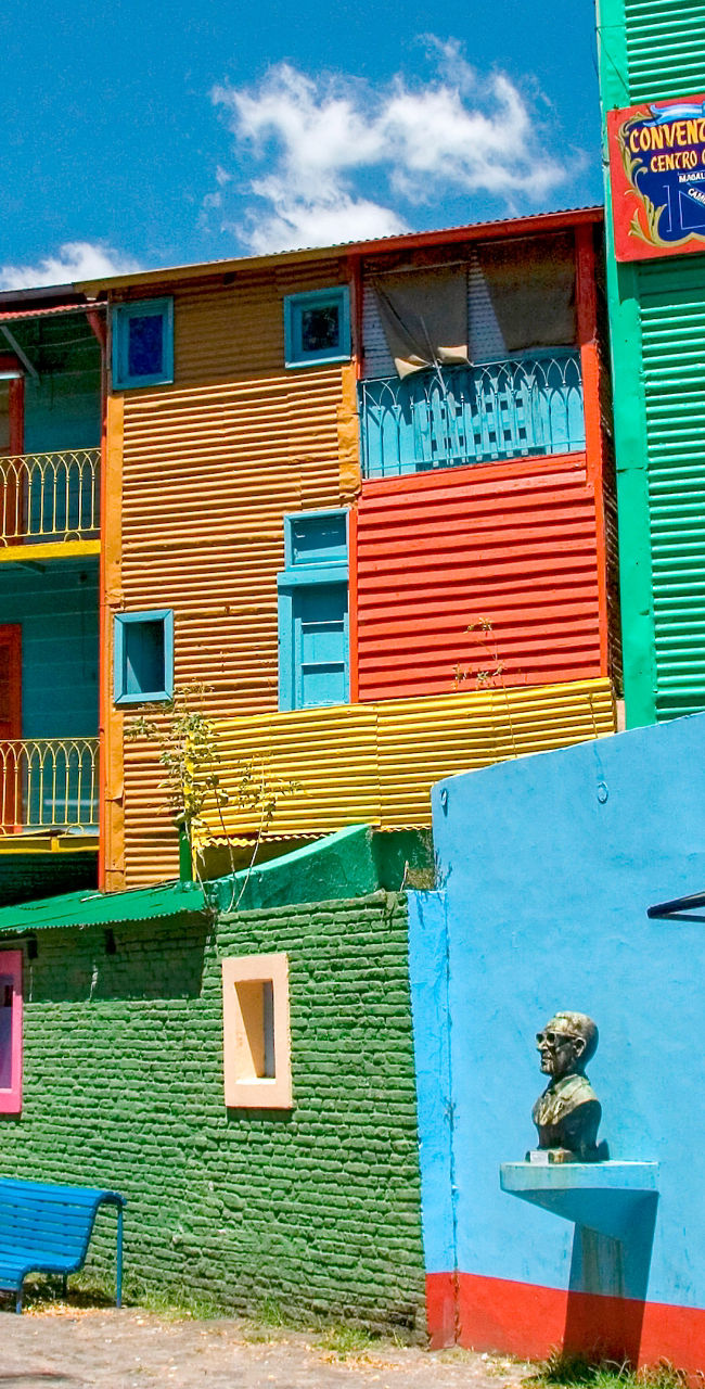 Colorful buildings in La Boca, Buenos Aires