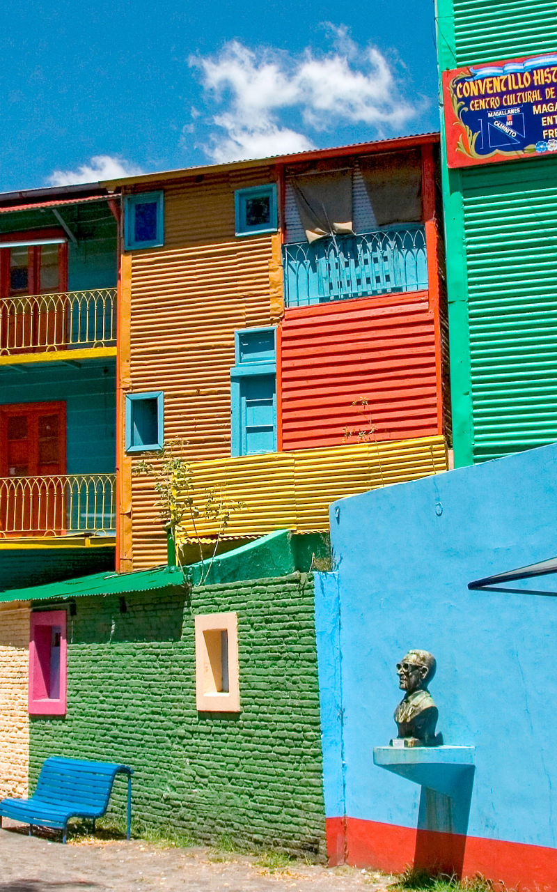 Colorful buildings in La Boca, Buenos Aires
