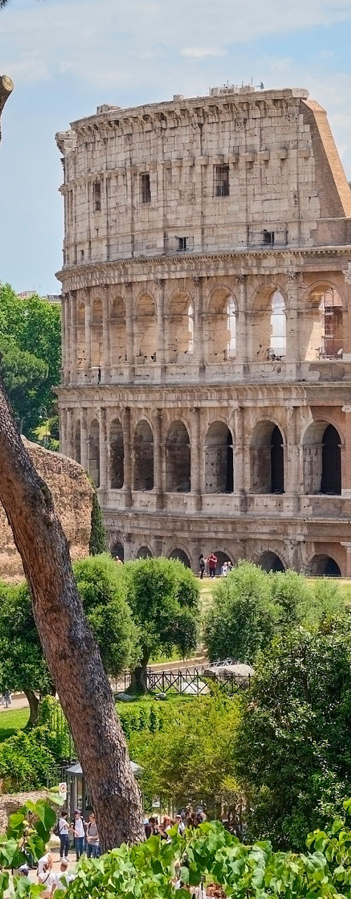 Colosseum and Arch in Rome, Italy