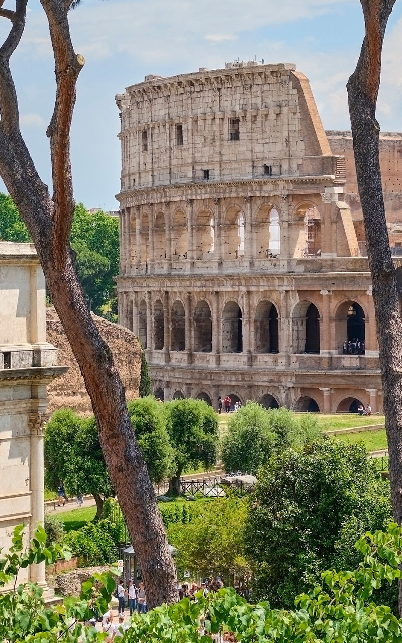 Colosseum and Arch in Rome, Italy