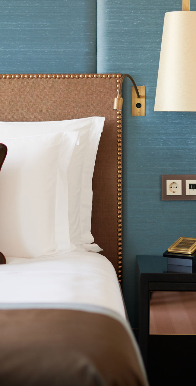 Modern hotel room with elegant decor