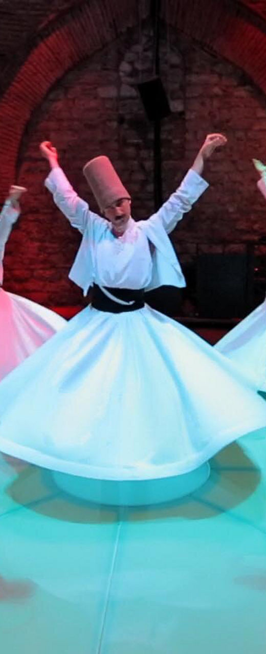 Whirling Dervishes Performing in Traditional Setting