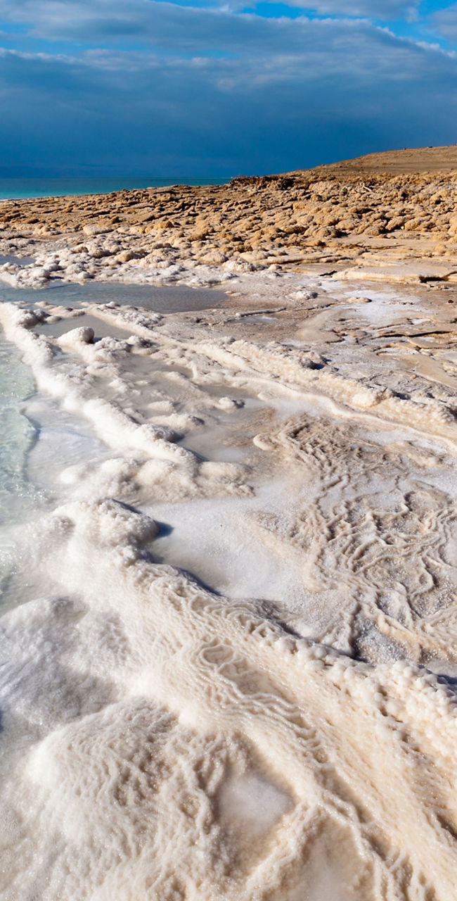 Salt formations by the Dead Sea shore