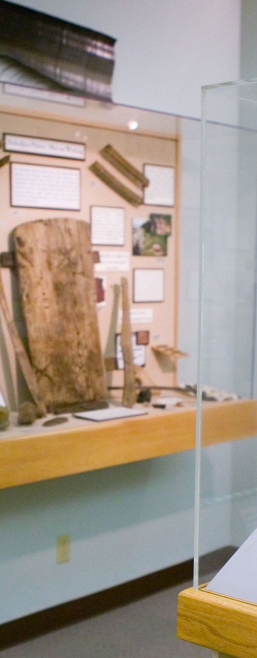 Museum exhibit showcasing historical artifacts