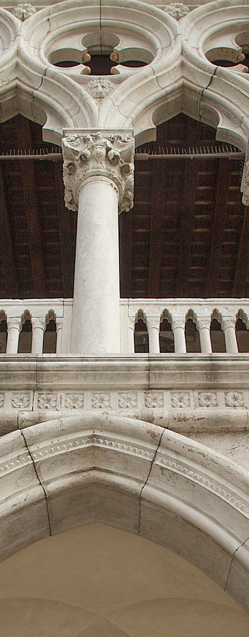 Historic Venetian Gothic architectural facade