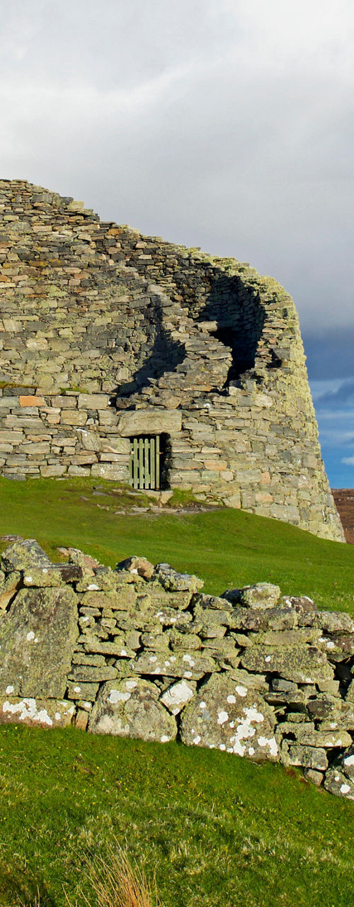 Ancient stone structure in scenic landscape