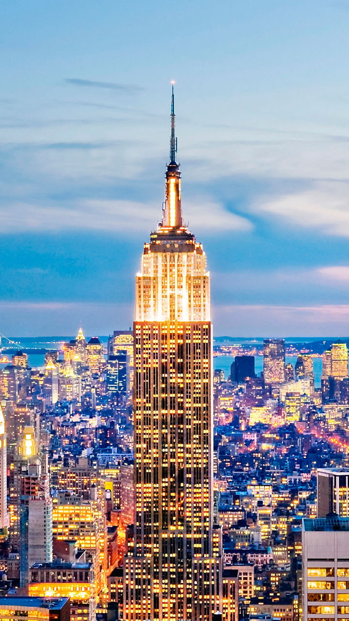 Empire State Building at sunset in NYC