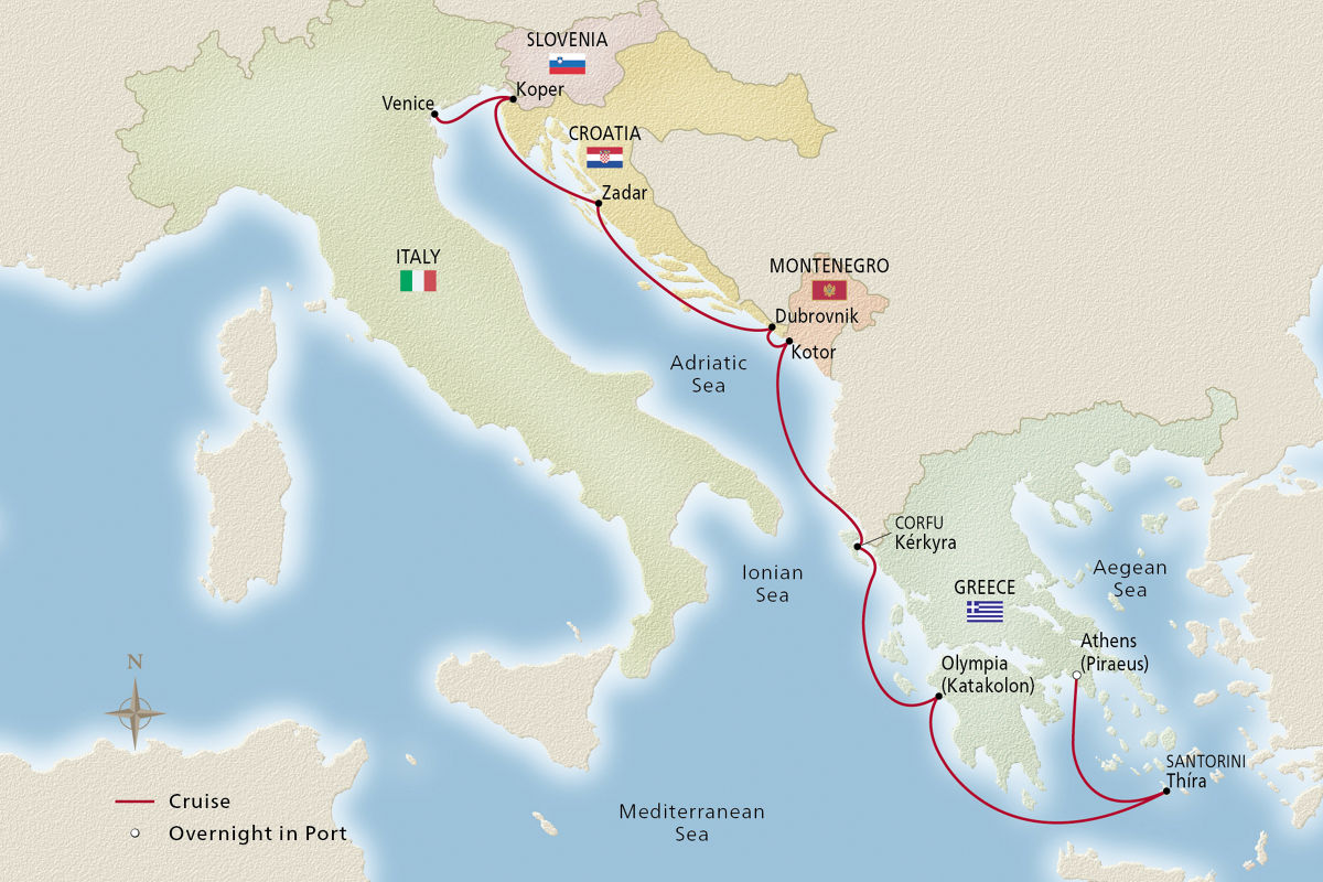 Empires of the Mediterranean – route map
