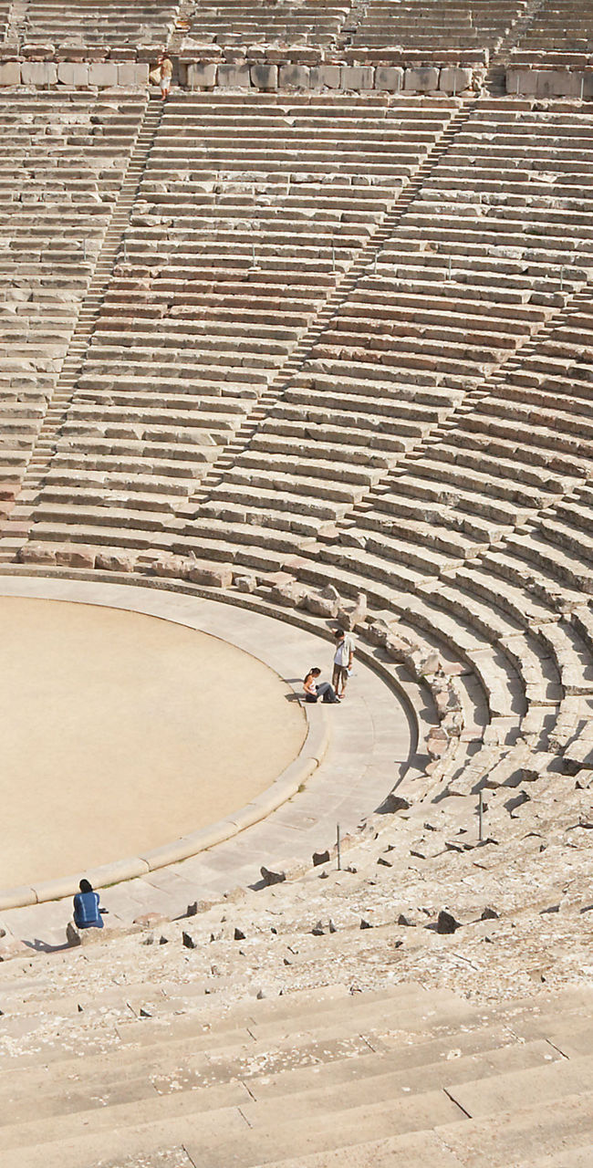 Ancient amphitheater with stone seating