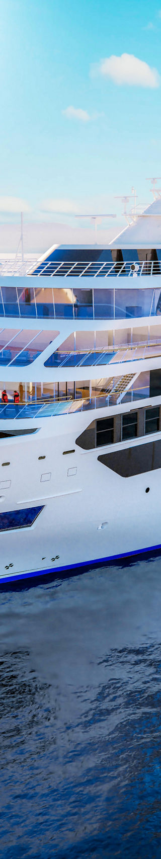 Luxury cruise ship in Arctic waters