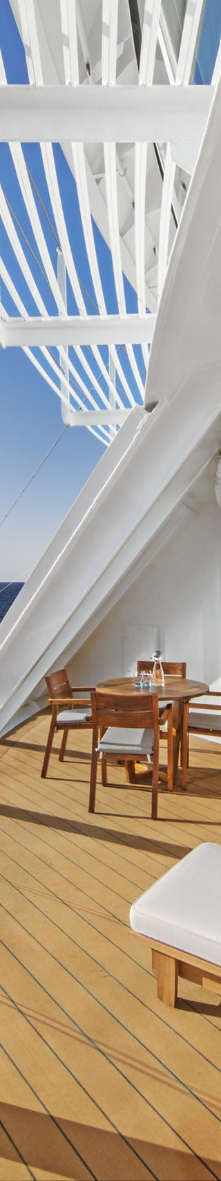 Luxury cruise balcony with ocean view