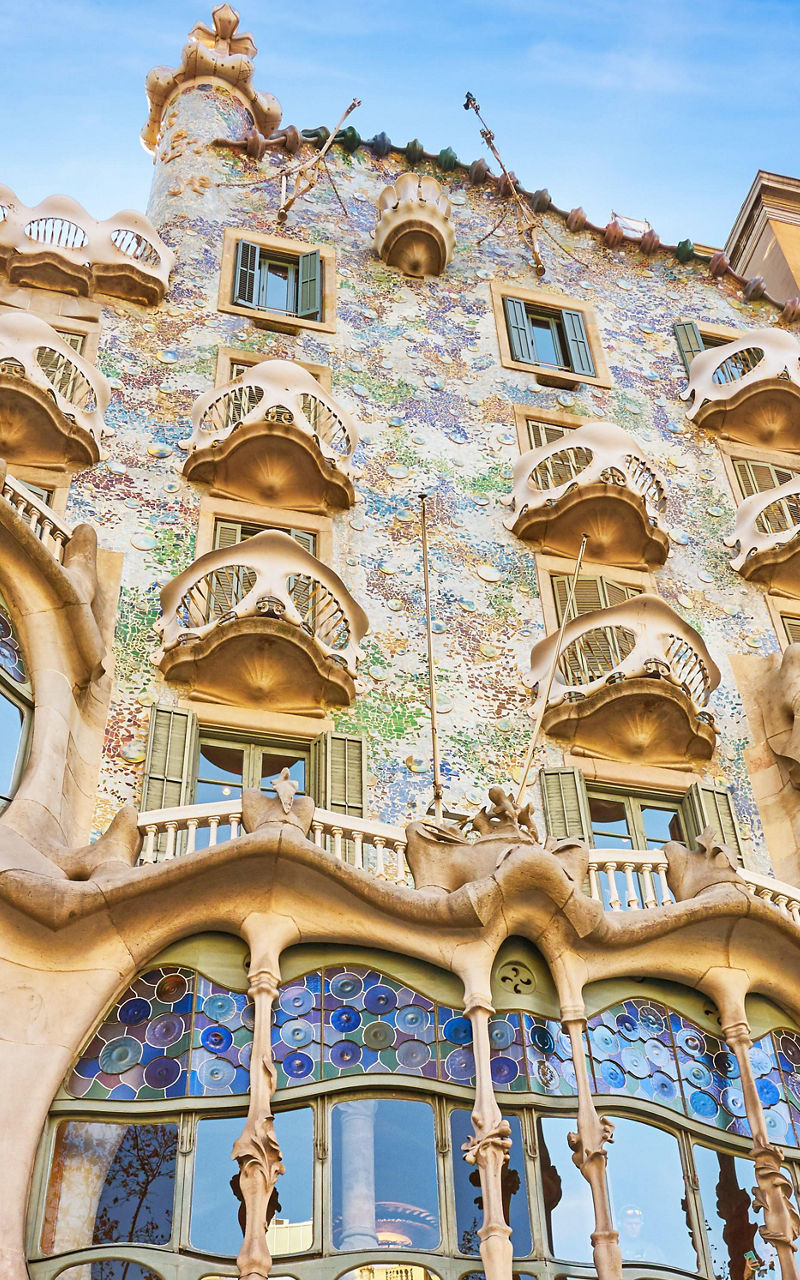 Casa Batlló facade in Barcelona, Spain