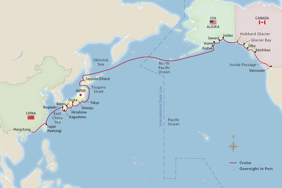 Far East & Alaska – route map