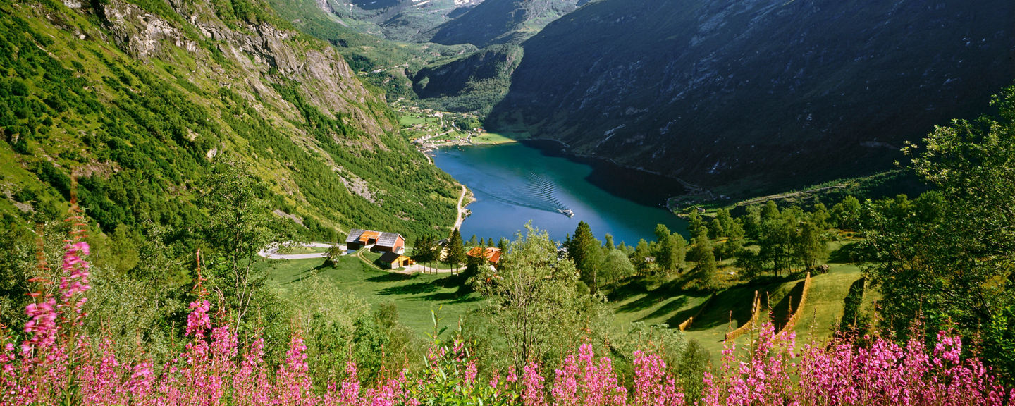 Scenic Mountain Valley with Lake View