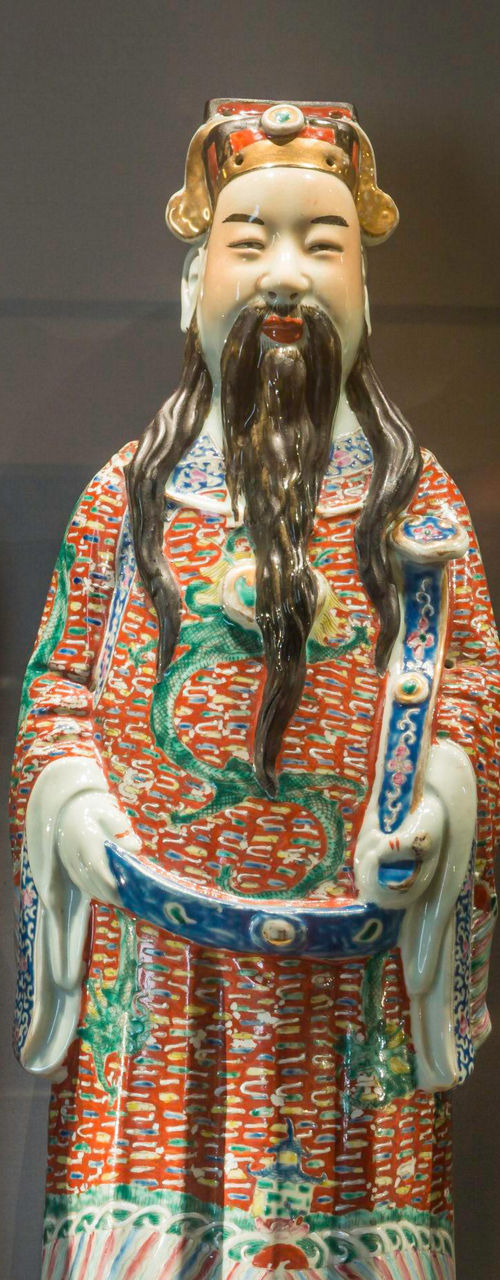 Traditional Chinese Ceramic Figurines Display