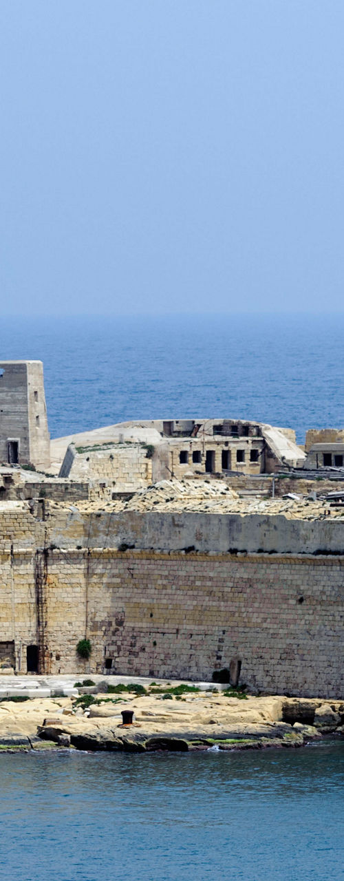 Historic coastal fortress overlooking the sea