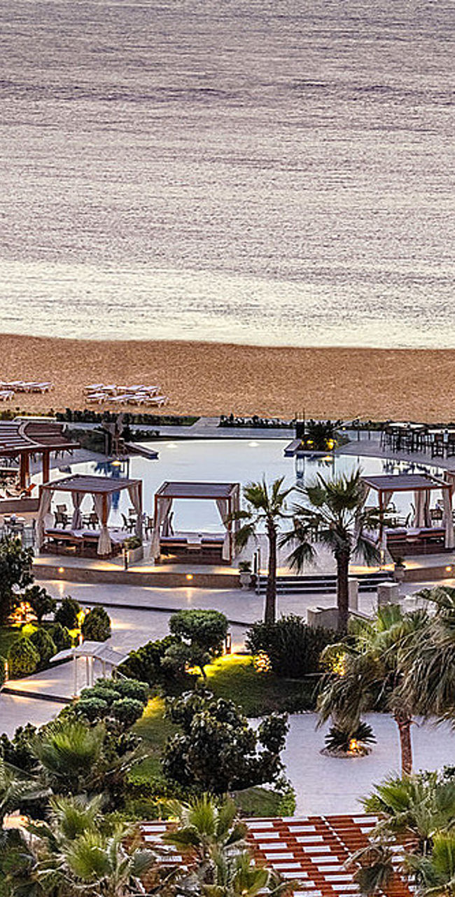 Luxury Beachfront Resort at Sunset