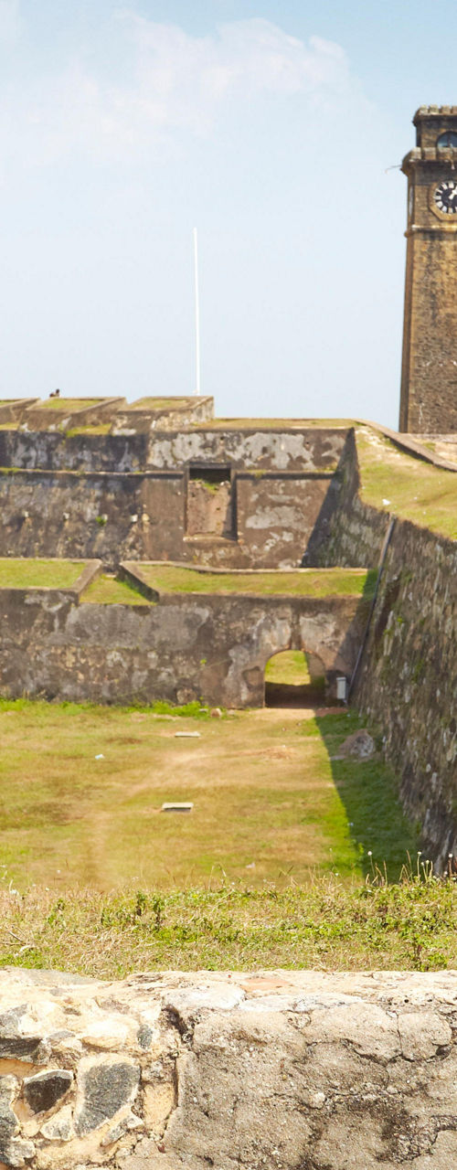Historic stone fort with watchtower view