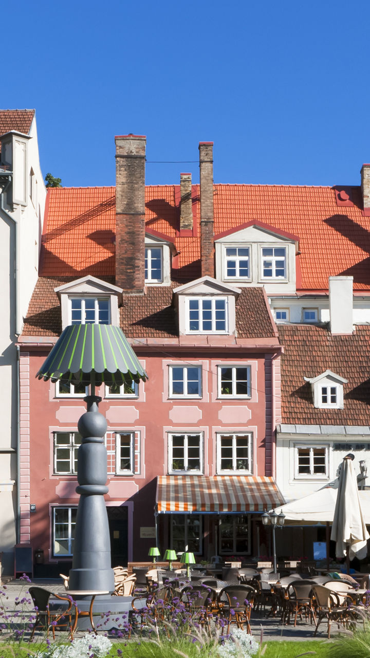 Historic European square with colorful buildings