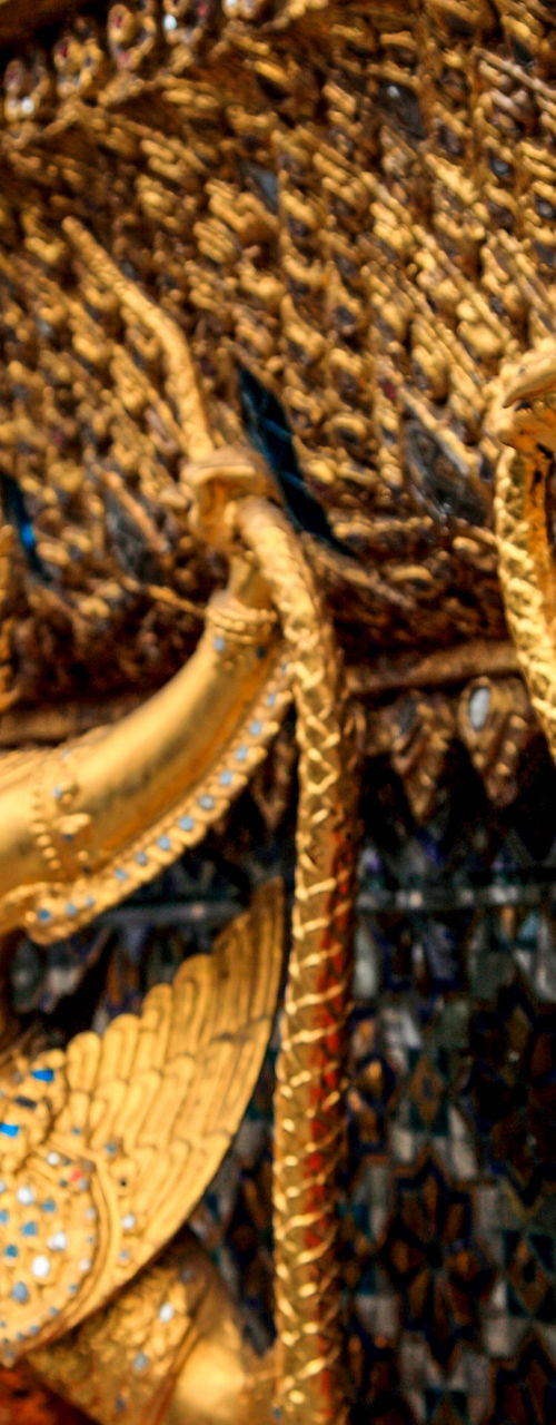 Golden Garuda statues at Thai temple