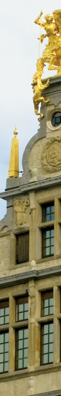 Historic European building with golden statues