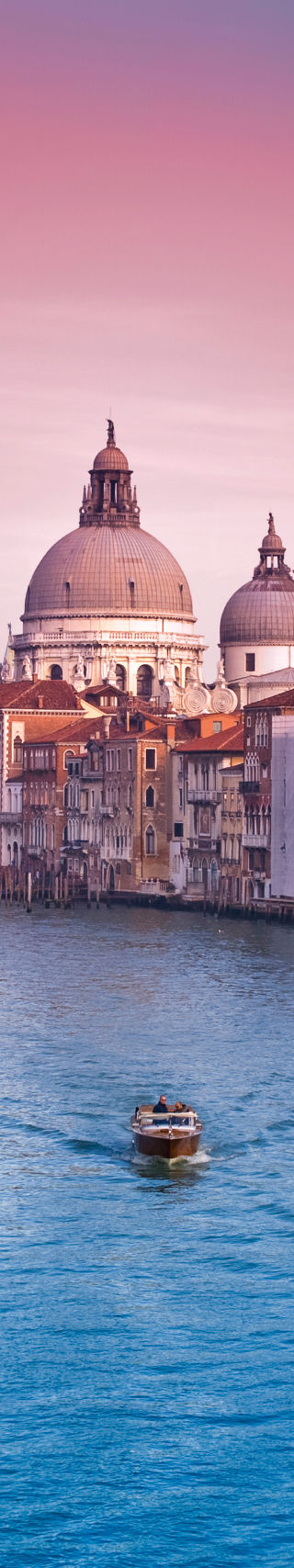 Scenic Venice canal at sunset