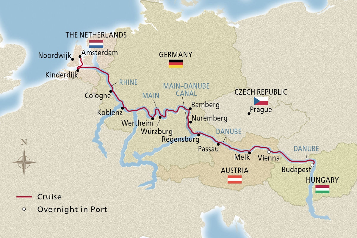 Grand European Tour – route map