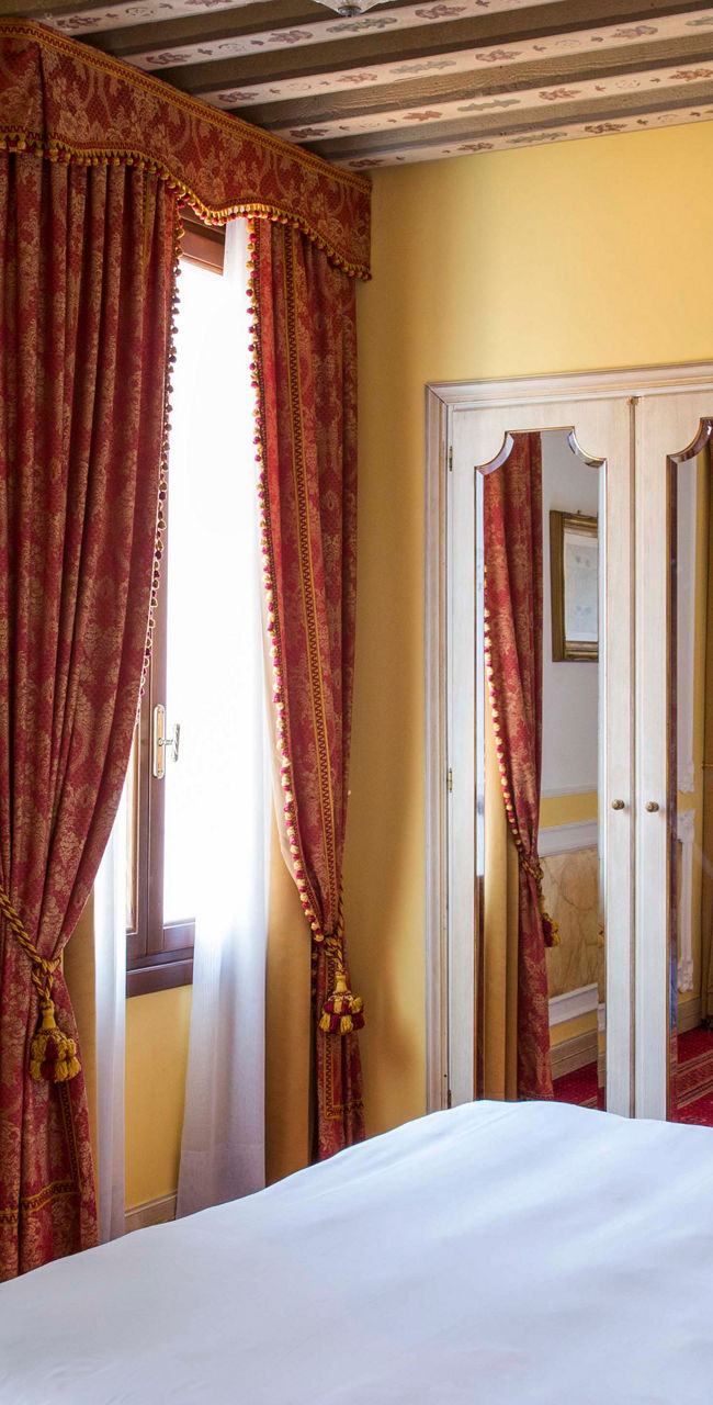 Elegant hotel room with classic decor