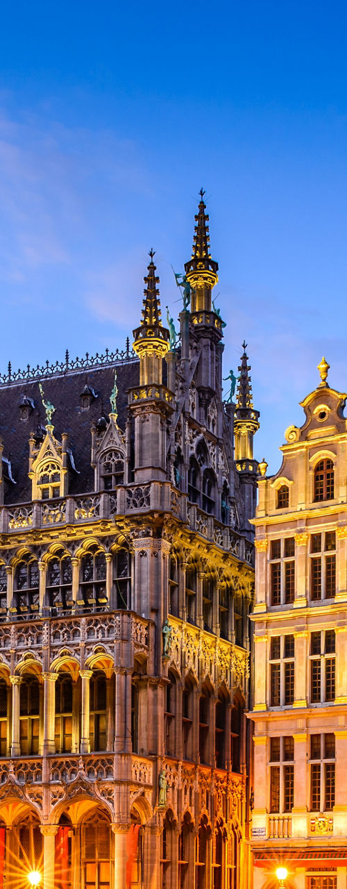 Grand Place in Brussels at sunset