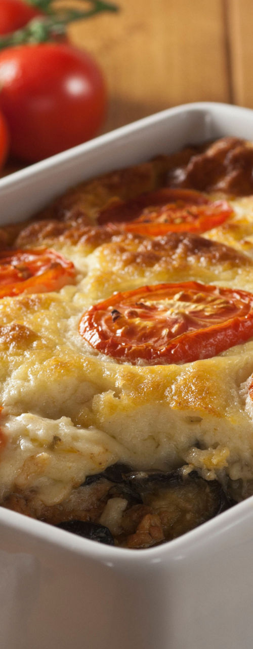 Baked Eggplant Casserole with Tomatoes