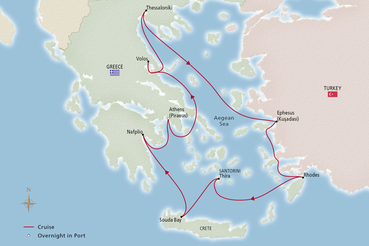 Greek Odyssey – route map