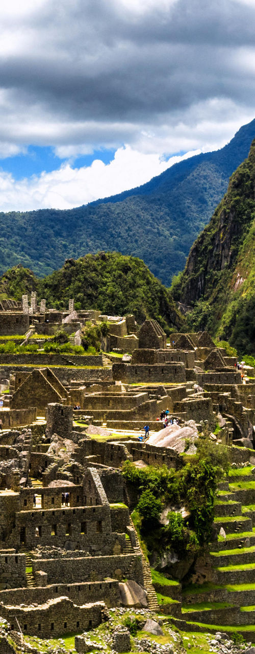 Machu Picchu ancient ruins in lush mountains