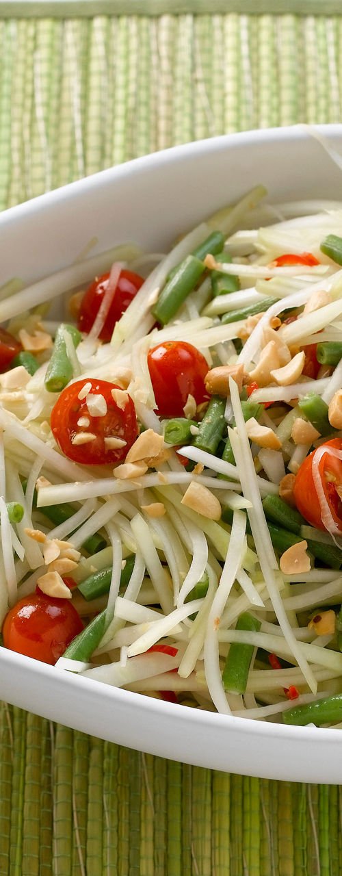 Fresh vegetable salad in white bowl