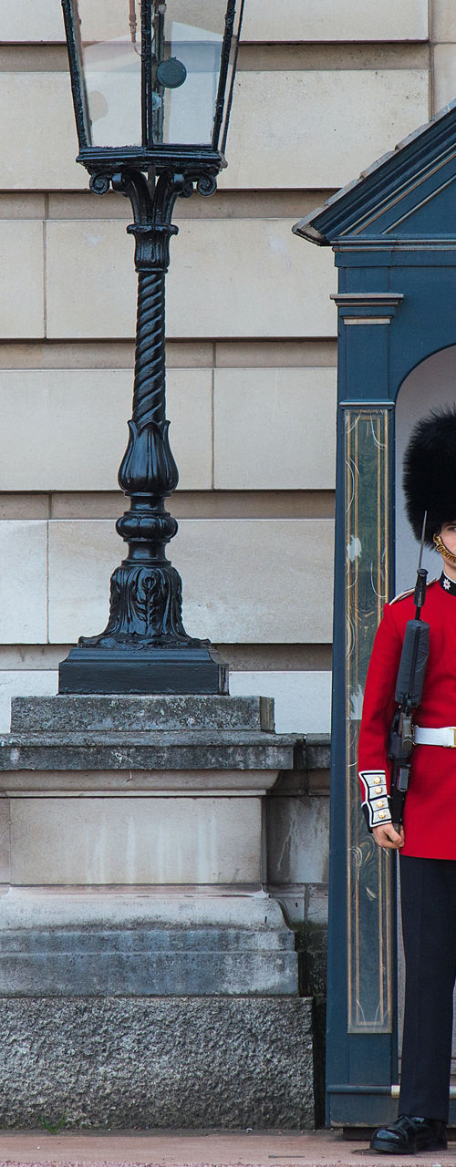 Royal guard at Buckingham Palace entrance