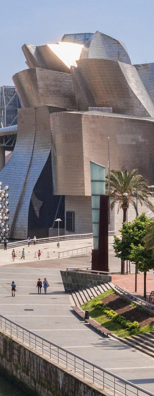 Guggenheim Museum Bilbao riverside view