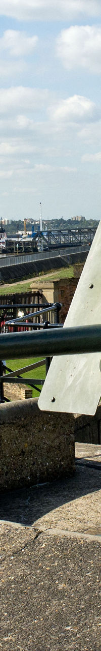 Historic coastal defense cannon on grassy fort