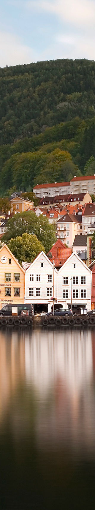 Colorful waterfront houses in Bergen, Norway