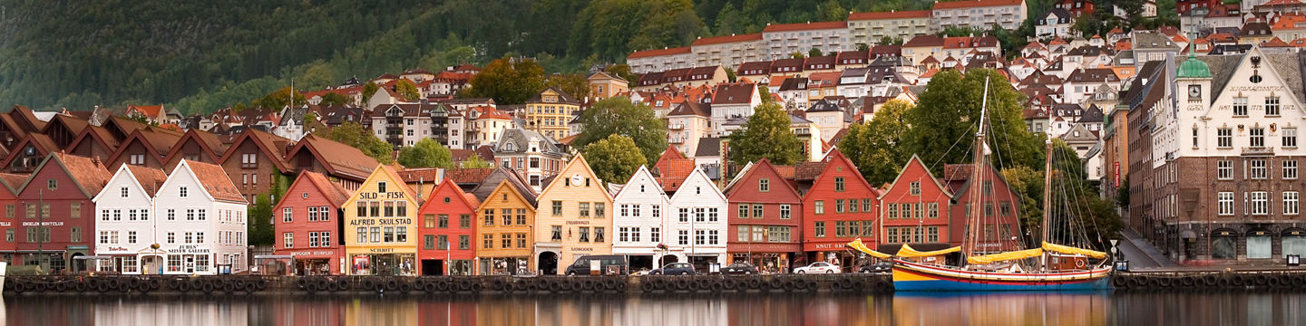 Colorful waterfront houses in Bergen, Norway