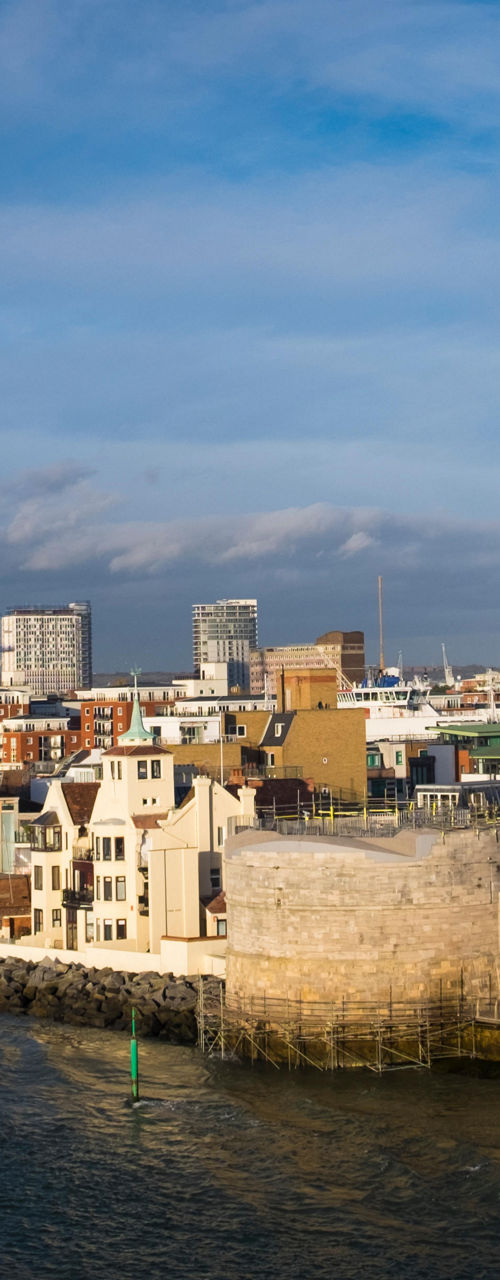 Portsmouth skyline with Spinnaker Tower view
