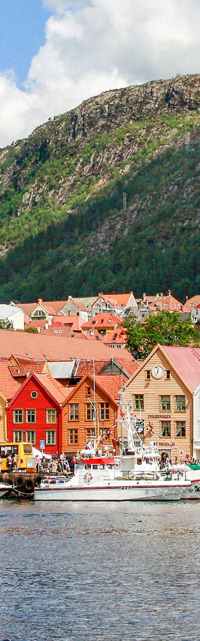 Colorful waterfront houses in Bergen, Norway