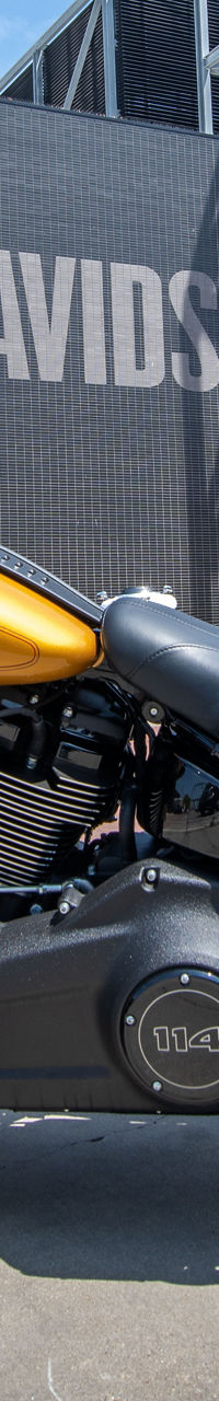 Harley-Davidson motorcycle outside museum