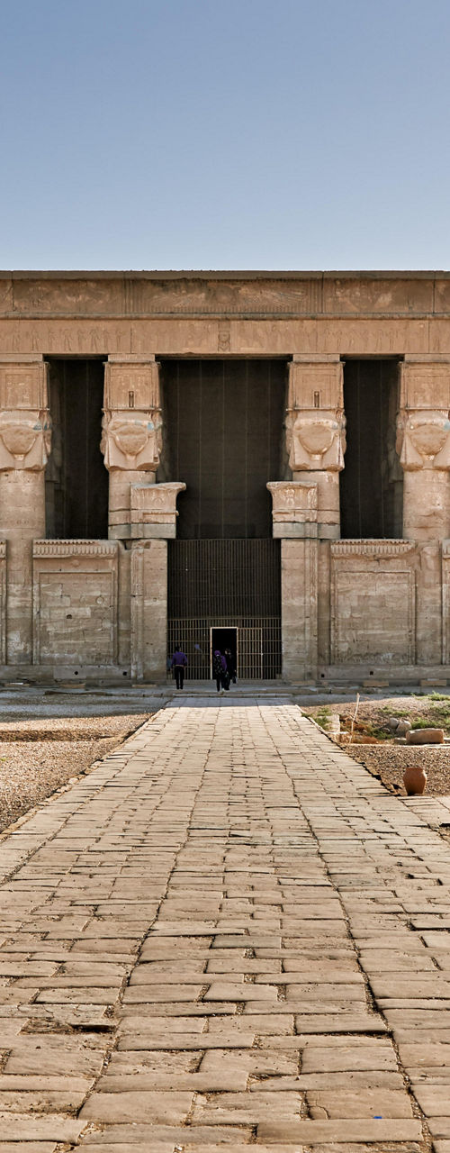 Ancient Egyptian temple under clear sky