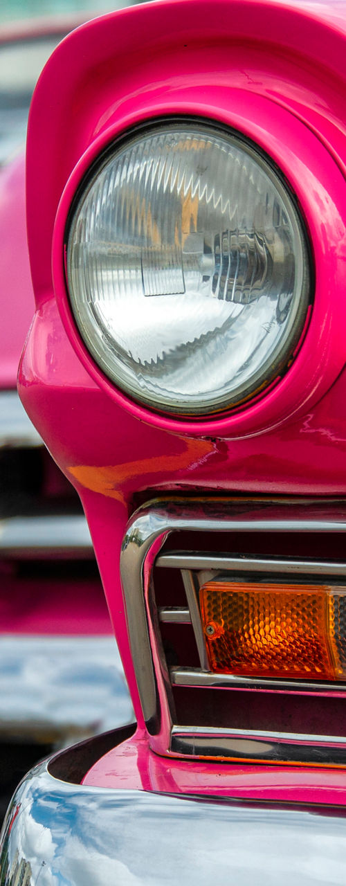 Classic vintage cars in vibrant colors