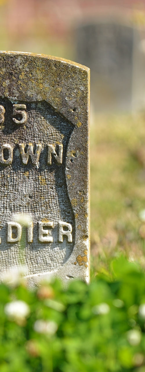 Gravestone of Unknown U.S. Soldier in Cemetery
