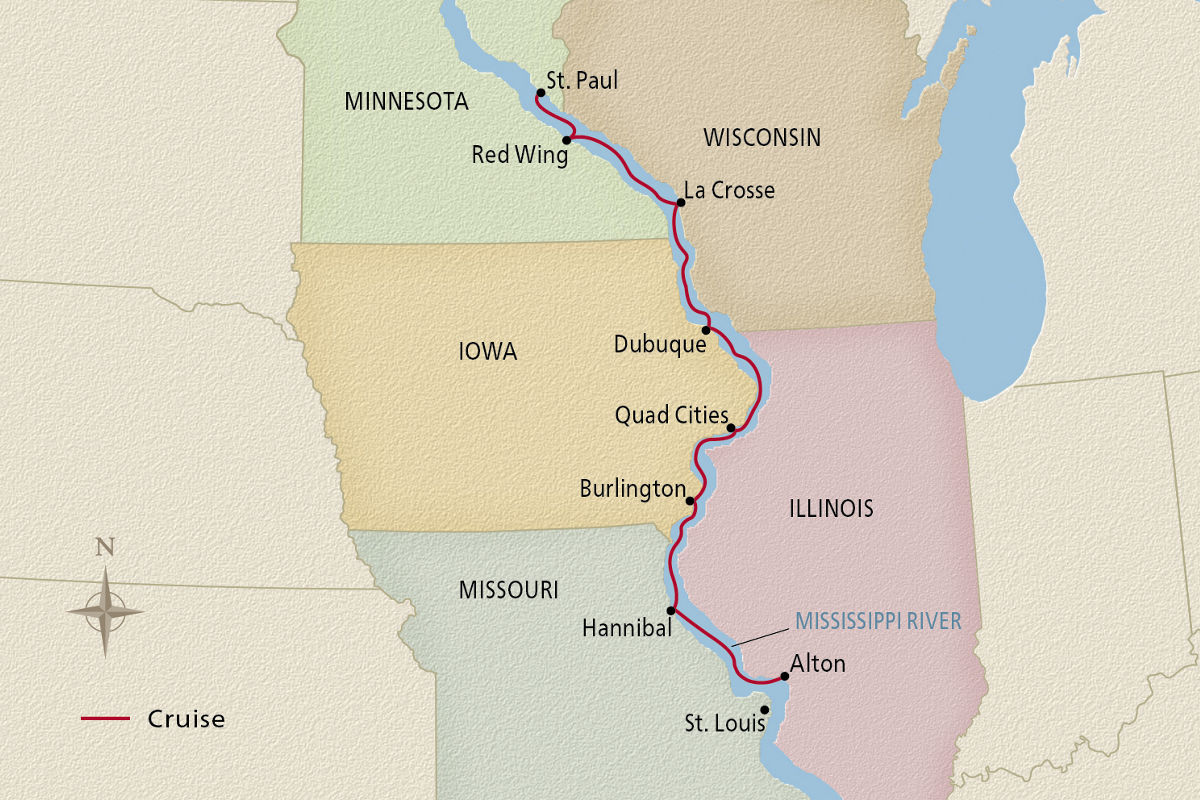 Heartland of America – route map