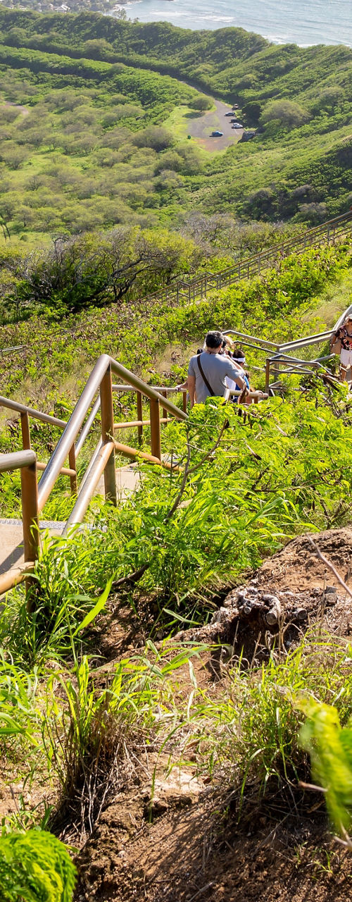 Scenic trail at Diamond Head Crater