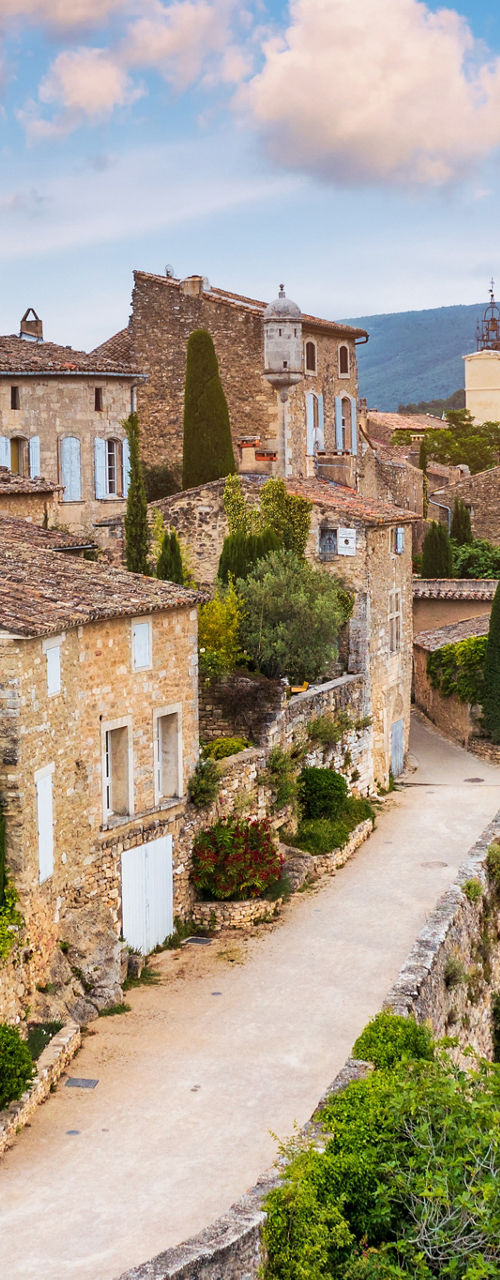 Scenic hilltop village in Provence, France