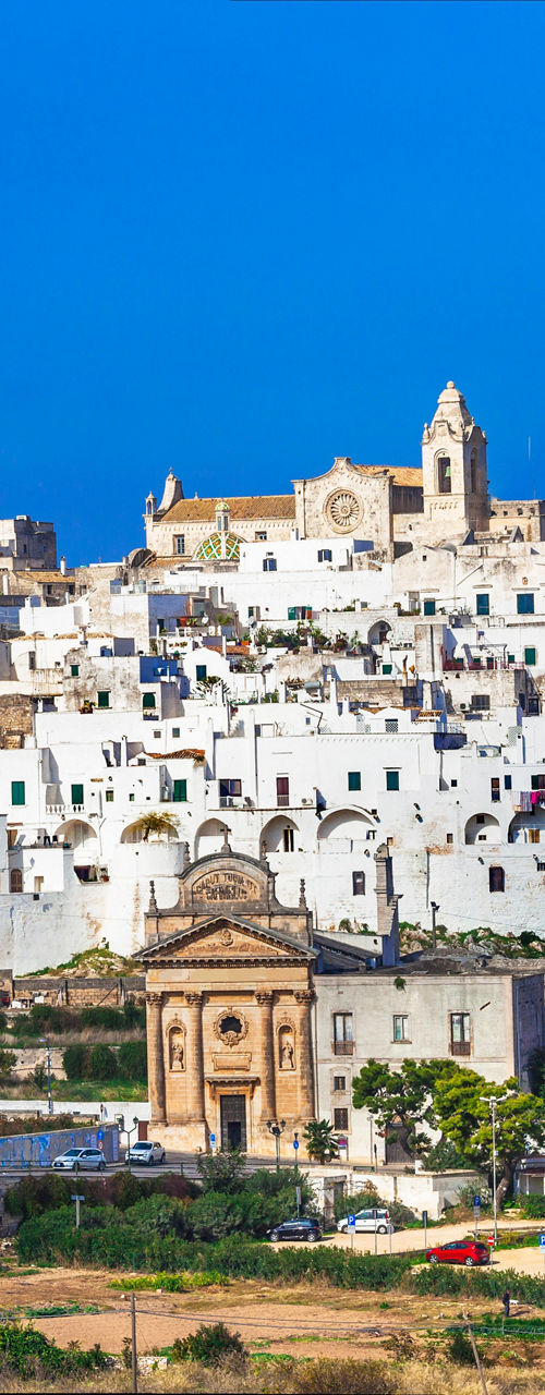 Whitewashed buildings in Ostuni, Italy