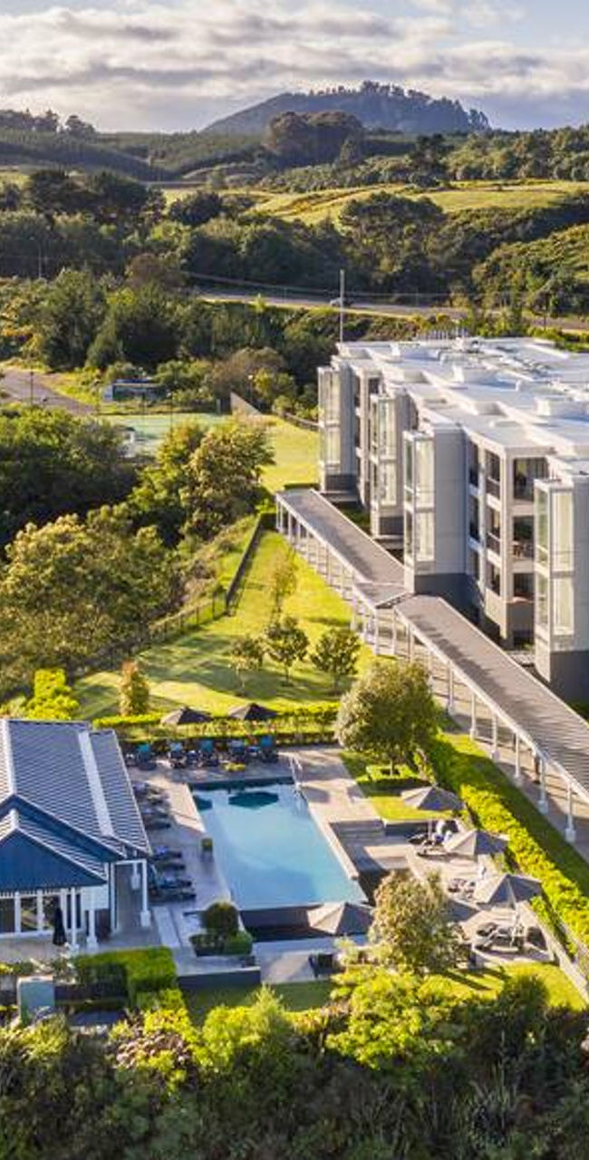Modern apartments with scenic countryside view