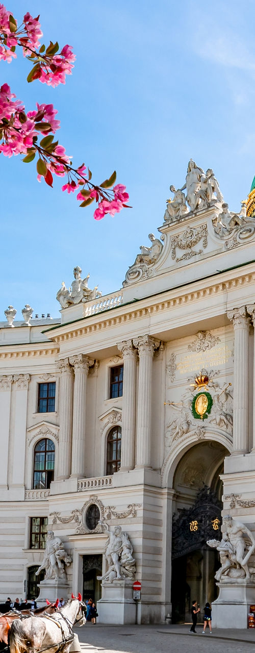Historic Palace with Horse Carriage Scene